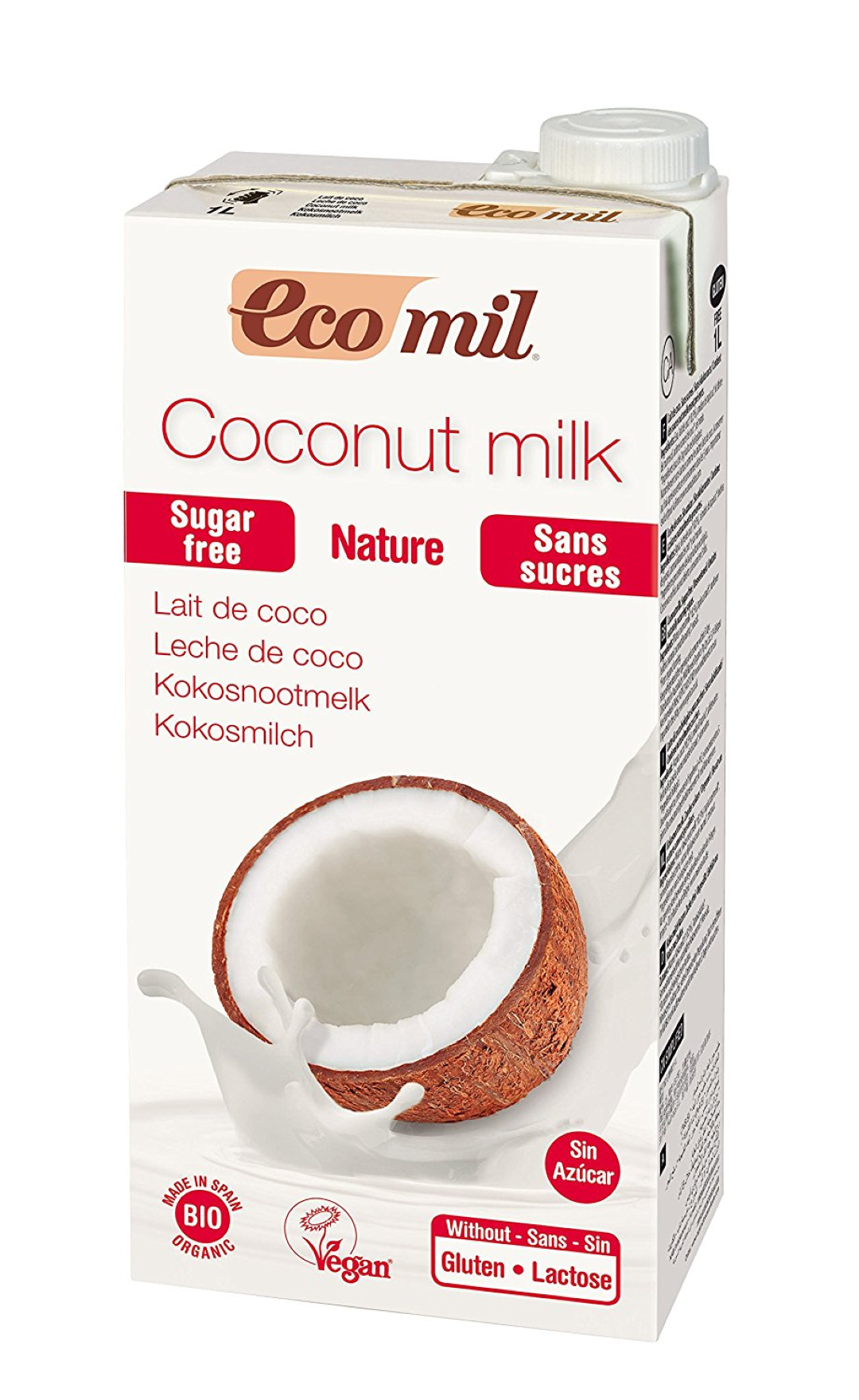 ECOMIL COCONUT MILK NATURE S/FREE 1LT